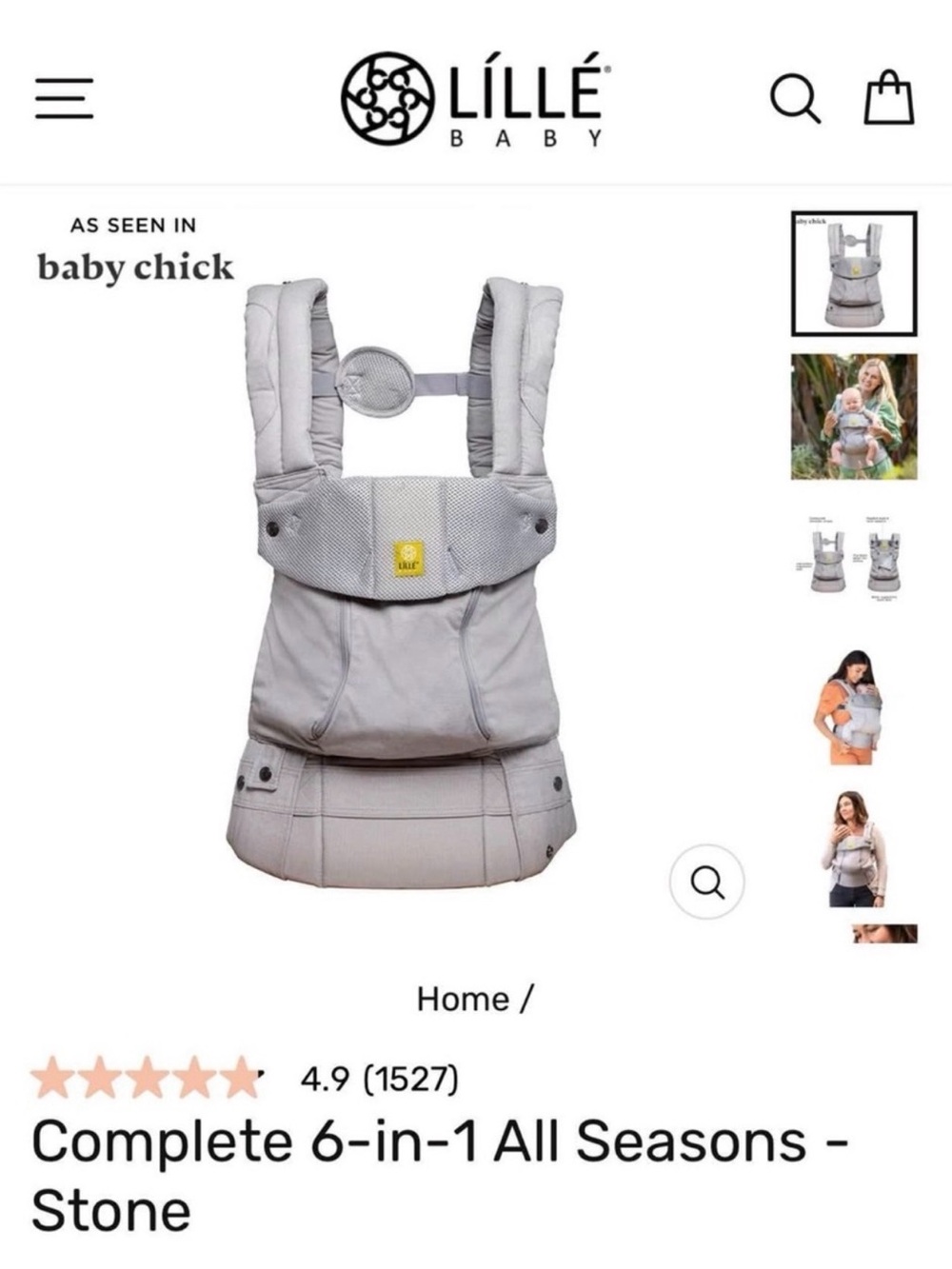 LÍLLÉbaby Complete 6-in-1 All Seasons Carrier – Stone